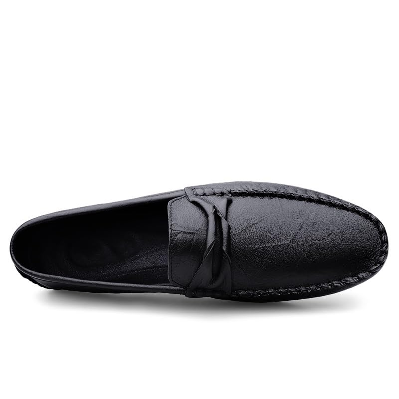 Men's Loafers Shoes Square Toe Leather Driving Loafers Flat Heel Comfortable Anti-Slip Fashion Outdoor Slip On4