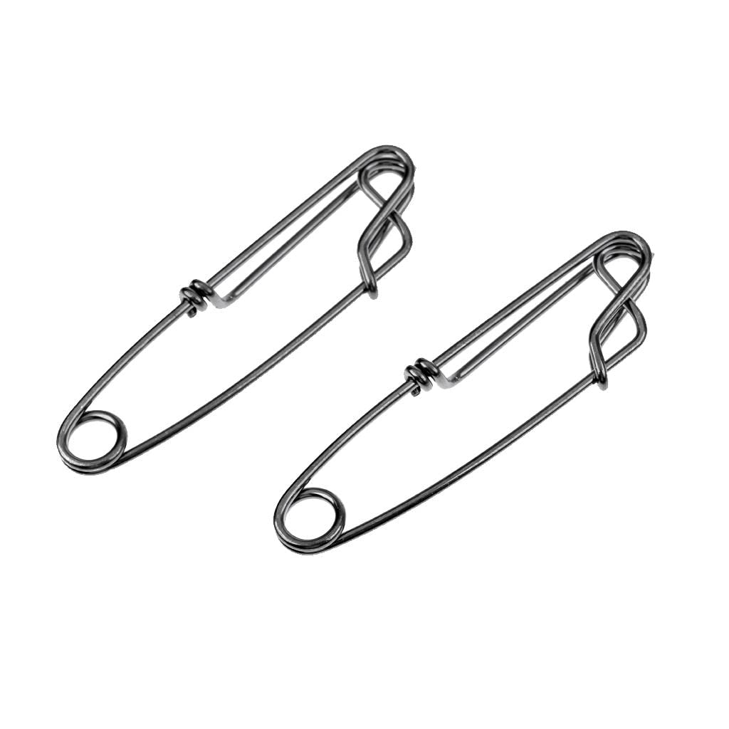 LOVIVER 60Pcs Edelstahl Long Line Longline Clip Zum Angeln Snapper Oder Shark S.