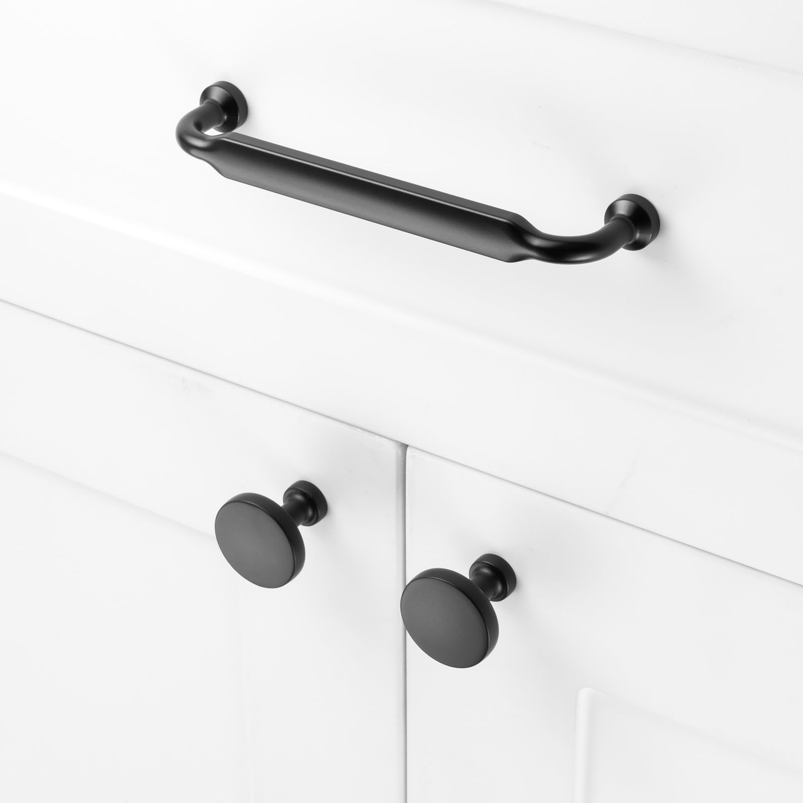 ASKANO 10 Pack 1-1/4 Inch Matte Black Cabinet Knobs Black Drawer Knobs  Round Black Cabinet Pulls, ZK2302 Kitchen Hardware for Cabinets Drawers  Bedroom Dresser Cupboard Bathroom Vanity Closet - Amazon.com
