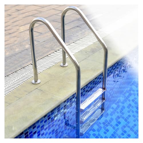 Escalera para Piscina de Acero Inoxidable 3 Peldaños miniatura 1