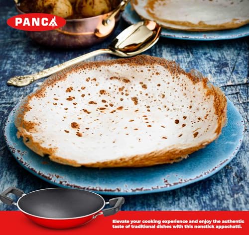 PANCA Non-Stick Deep Appachetty with Lid, 20 cm Black | Scratch-Resistant Appam Kadai for Paniyaram, Uttapam & Frying | Induction & Gas Compatible... - Image 3