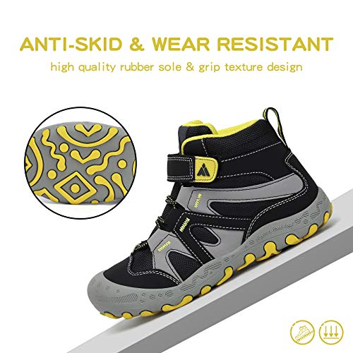 Image of Mishansha Kids Water Resistant Hiking Boots, Boys Girls Anti Collision Anti-Skid Athletic Outdoor Ankle Adventure Trekking Shoes