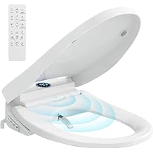 TOTTE Auto Open/Close Lid Bidet Toilet Seat Elongated, Smart Toilet Seat with Instant Warm Water Heated Bidet Seat &amp; Warm Air Dryer, Multiple Wash Methods, Remote Control, ECO Mode
