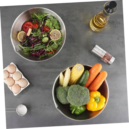 Tazón de acero inoxidable 20 cm para mezclar cocina miniatura 6