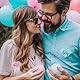 Gender Reveal Sticker,Team Boy or Girl,Team Boy und Team Girl Labels mit Goldfolie für Reveal Partys und Baby Showers（100er Set）