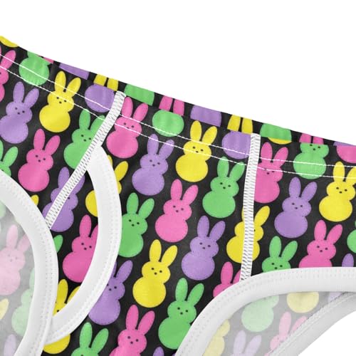 Boys' Exclusive Briefs Toddler Underwear 95% Combed Cotton Boxerbriefs 2T Multicolored Rabbit Pattern 144