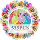 555 Stück Wasserbomben Selbstschließen, Schnell Befüllbarer Wasserbombems mit 4 Wasserhahn Anschluss, Bunt Wasserballons Set, Wasserbomben Luftballons, für Strände, Poolparty, Sommer Party(D)