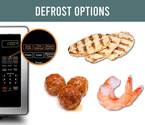 Farberware Countertop Microwave 1.1 Cu. Ft. 1000-Watt Compact Microwave Oven With Led Lighting, Child Lock, And Easy Clean Interior, Stainless Steel Interior & Exterior #TOP5