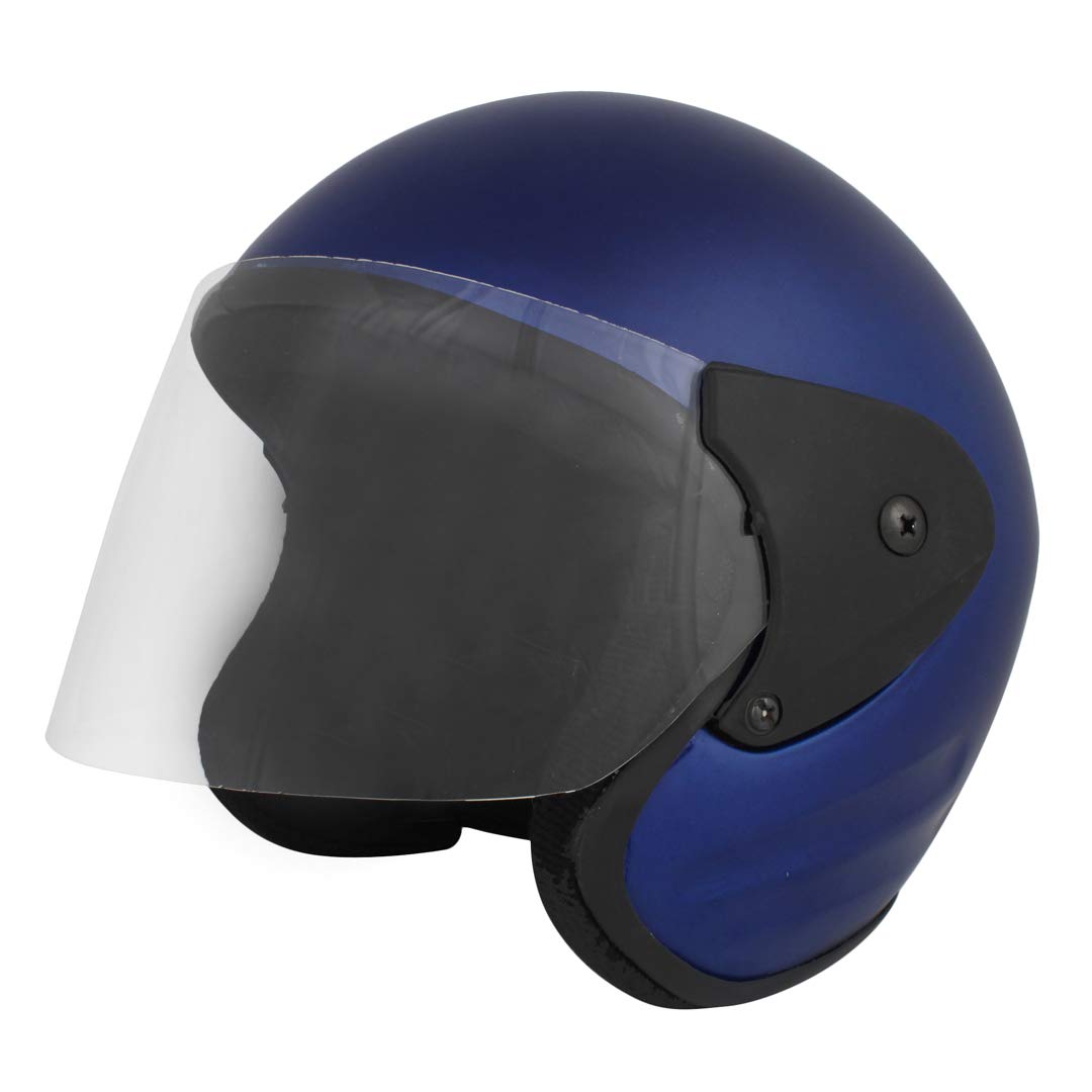 Sage Square Benz Two Wheeler (ISI Marked) Helmet for Men, Women (Extra Large - XL, Blue Matte)-image-42