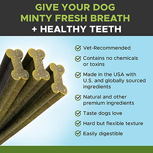 PetHonesty Oral Hygiene Fresh Sticks Dental Sticks for Dogs Natural