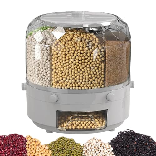 Generico Presentazione del grano - distributore di alimenti ermetici, contenitore di riso sigillato | Cestino per alimenti secchi, scatola 'organizzatore dispensa, serbatoio del, contenitore di st