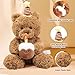 LIAVOP Oso de peluche de peluche Happy Birthday con tarta y gorro Imagen de LIAVOP Oso de peluche de peluche Happy Birthday con tarta y gorro