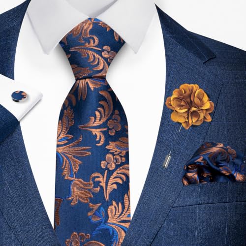 Image of joy alice 70 Colors Ties Set Men Mixed Color Necktie Handkerchief Cufflinks Brooch 3.15 Formal