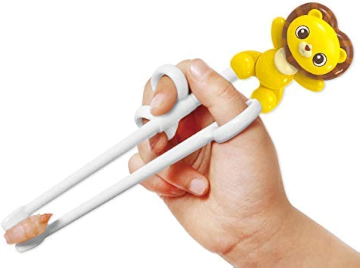 Chopsticks, Training Chopsticks, Learning, Beginner, Brain Training, Practice, Korean Food, Japanese Sushi, 1 Step to Learn Chopstick, Right Handed - Made in Korea (Lion)