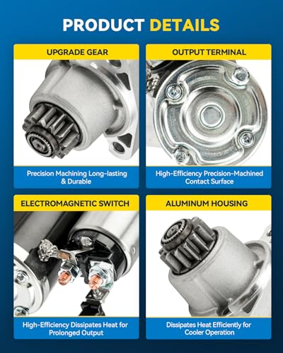 Image of PHILTOP 19063N New Starter 1.7KW Compatible with Nissan 2009-2014 Murano | New Starter for 2009-2014 Murano, 2009-2014 Maxima, 2014-2015, 2017-2018 QX60, 2007-2014 Altima, 2011-2015 Quest, 2013 JX35