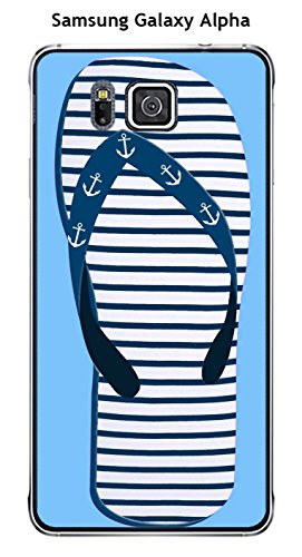 Coque Samsung Galaxy Alpha design Tong mariniere bleue
