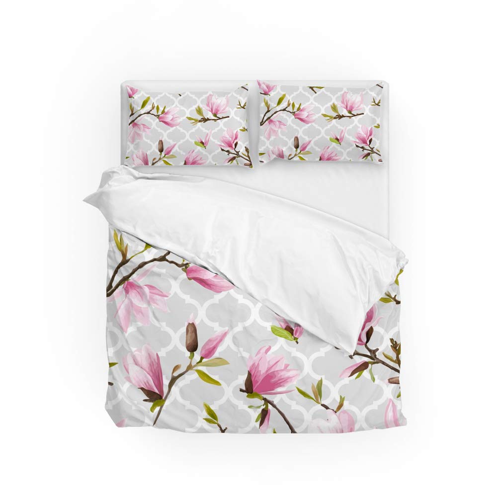 Parure de lit florale en polyester pour créer un cocon de douceur