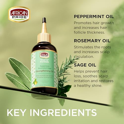 African Pride Feel-It Formula Strengthening Oil With Rosemary Oil, Peppermint Oil And Sage - Helps Promote Hair Growth thumb #2