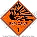Explosive Explosion Danger Panneau d'avertissement de sécurité, 100mm Vinyl Sticker, Autocollant
