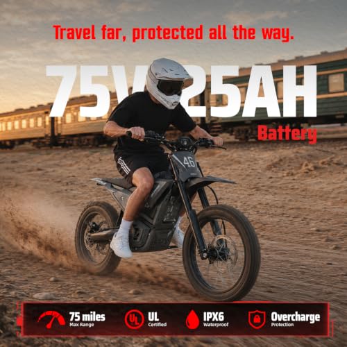 EM5 Ultra Electric Dirt Bike,8000W,Range 75 MI,3 Speed Modes - Image 2