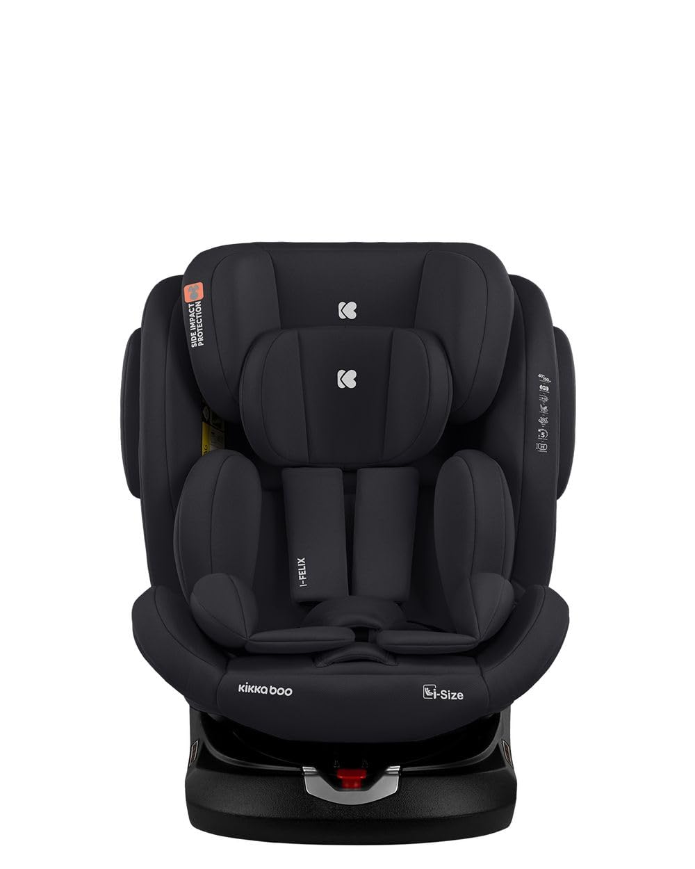Kikkaboo fotelik dziecięcy i-Felix i-Size (40-150 cm) ISOFIX obrót o 360 stopni, kolor: czarny