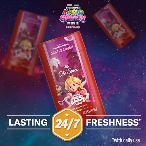Image of Old Spice X Super Mario, Castle Crush with Celestial Citrus Scent, Aluminum Free Deodorant + Body & Face Wash Bundle for Men, Smell Super with 24 /7 Lasting Freshness & 24 /7 Shower Clean (Pack of 2)