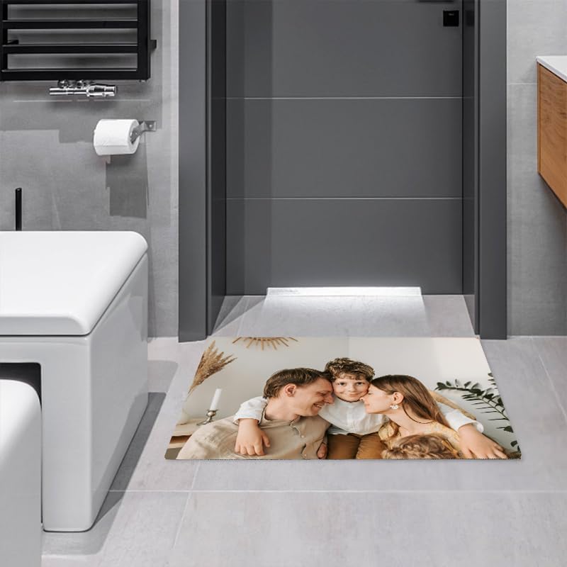 Personalized Custom Rug Area Carpet with Your Image Photo- Customized Carpet Anti Slip Washable Door Mat Decoration for Home Bedroom Living Room Office Garden