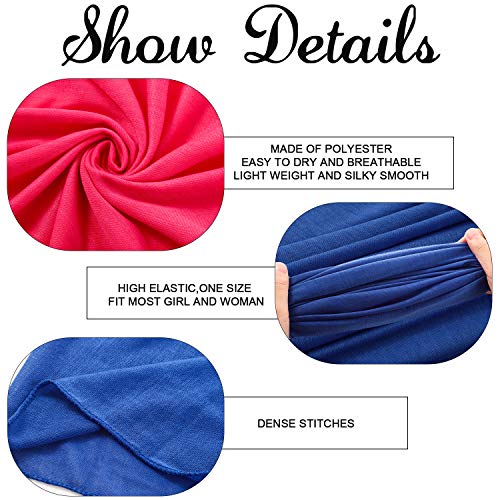 9 Pieces Stretch Head Wraps In 9 Colors Scarf Women African Turban Long Hair Scarf Soft Hair Band Tie Head Scarves For Women #TOP1