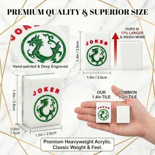 Juego de fichas American Mahjong personalizado 166 piezas miniatura 3