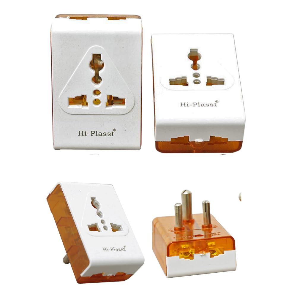 Hi-Plasst 3-pin Multi-Plug Adapter Converter (Pack of 3) (Type-D) Travel Universal Multiplug for 2Pin & 3Pin Plug Tops // Socket Connector for Electric Board // US to India Converter Plug (B0CHRT6542) Amazon Price History, Amazon Price Tracker