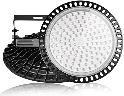 Omprar UFO LED Lámpara Alta Bahía, 500W 5000LM UFO LED Iluminación, 6000K Luz Blanco Frío, IP65 Impermeable Iluminación Comercial Bahía Luces para Taller, Gimnasio, Nave, Sótano, Garaje, Fábrica Cover