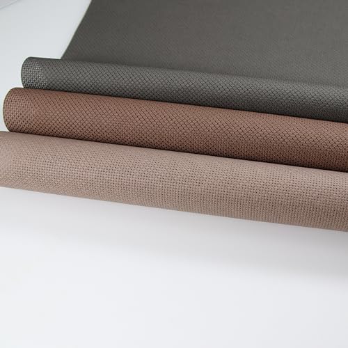 Image of KCS 3 pc of 12 inch x 18 inch (30cmx45cm) 14CT Counted Cotton Aida Cloth Cross Stitch Fabric (Coffee + Brown+Dark Grey)