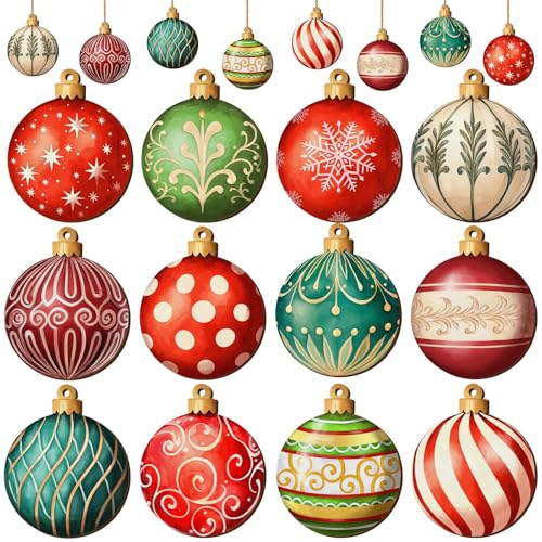 KASESSS 24 Stück Weihnachtsbaumschmuck Holz, Weihnachtsbaum Deko...