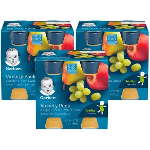 Gerber 100% Juice Variety Pack 16oz (Pack of 3) Cover