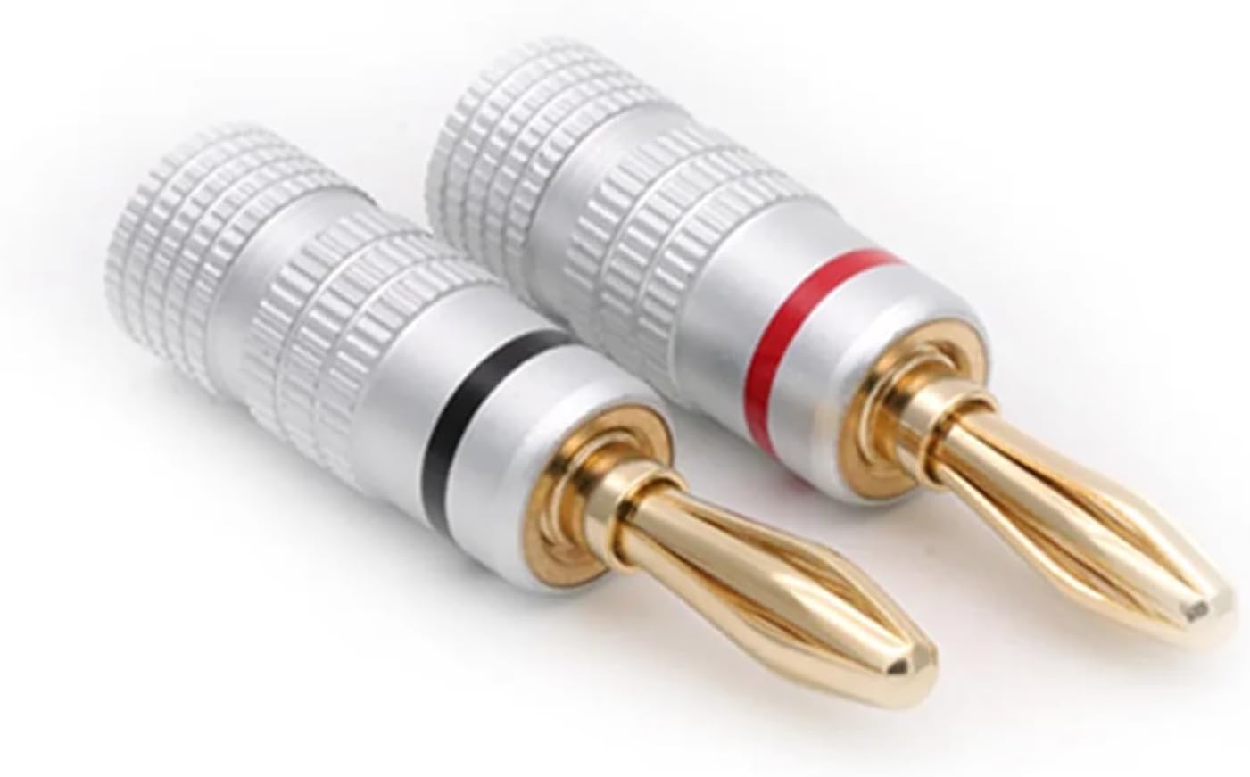 4pcs/2pair 4mm Plugs Gold Plated Musical Speaker Cable Wire Pin Banana Connectors