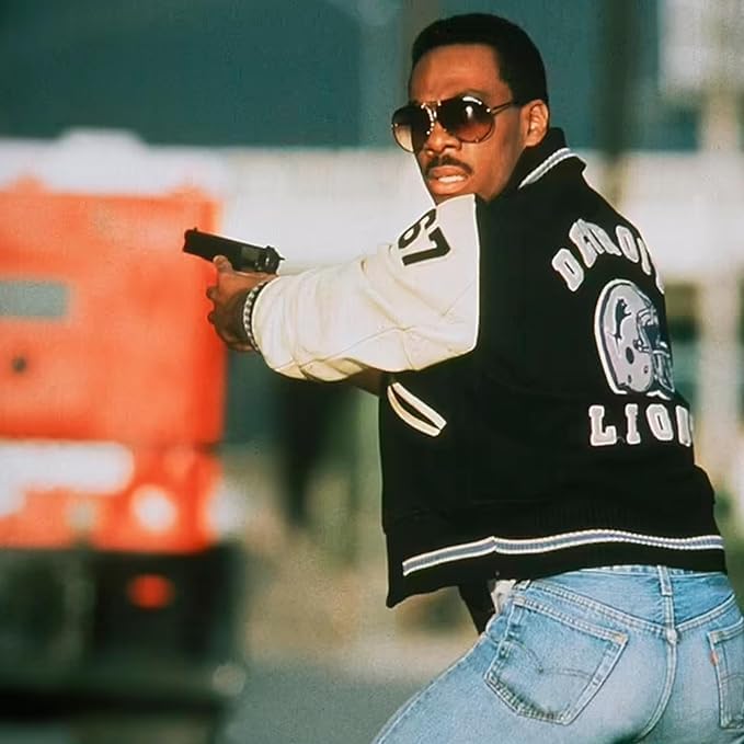 Image of UrbanApparel Eddie Beverly Cop Vintage Hollywood Style Jacket, Alex Murphy Floey Jacket