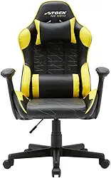 Cadeira Gamer Giratória Infantil Stock Car Blume Office Poliuretano (pu) Preto e Amarelo Base Rodízio
