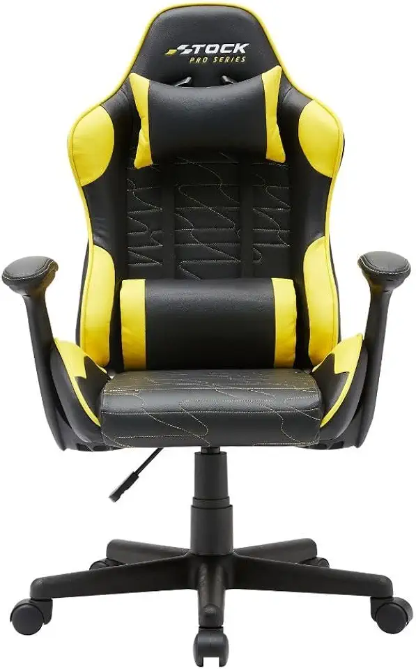 Cadeira Gamer Infantil Stock Car Blume Office Preto Amarelo