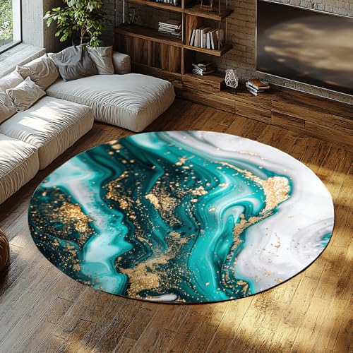 Tapis doux lavable pour salon moderne fini les taches sur le marbre abstrait