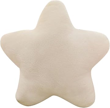 MOJUN Star Pillow, 15.7" Cute Star Shaped Pillow Soft Star Throw Pillow Sleeping Pillow Stuffed Cushion for Sofa Bed Living Room Home Decor, White