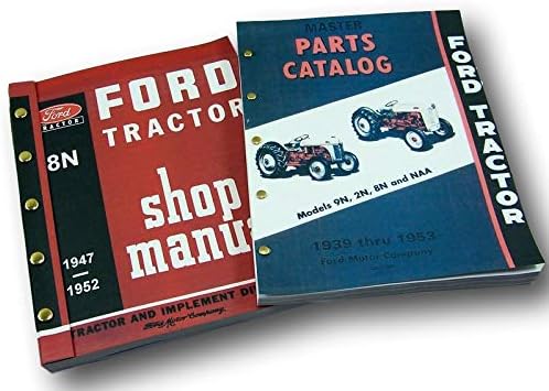 2 Manual Set for Ford 8N Tractor Shop Parts Catalog Service Repair Technical