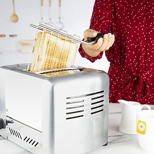 Rowlett Sandwich Cage Set (Pack of 2) - Stainless Steel with Black Handles, Fits All Rowlett & Dualit Vario Toasters, Dimensions: 201.5(H) x 52(W) x 269.3(D) mm, Perfect for Toasties - Image 7