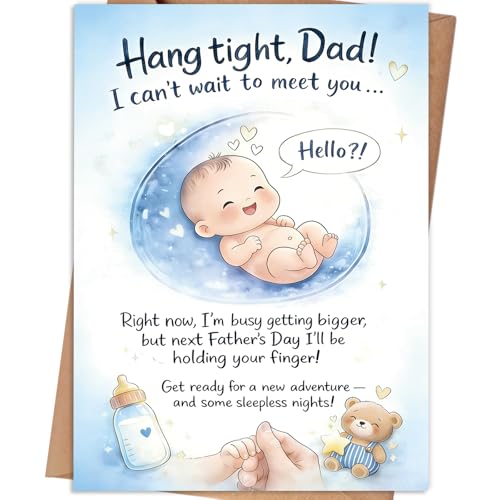 HEJOYN Father To Be Fathers Day Gift Fathers Day Card Gifts for Expectant Dad Dad To Be Expectant Father Daddy To Be Fathers Day Card Gifts from the Bump Baby