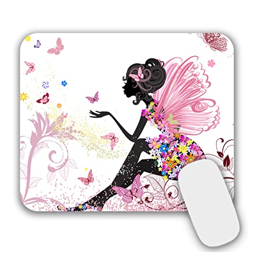 AOKSUNOVA Petit Tapis de Souris antidérapant avec Motif Multicolore pour Fille 24 x 20 cm