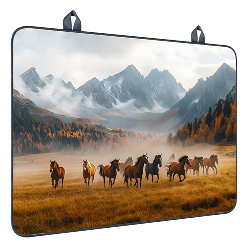 Image of Nuxovilar Horses Mountain Stove Cover Diatom Mud 20.47x28.34 In