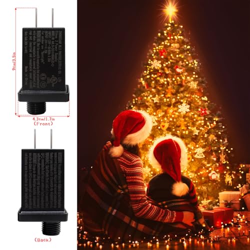 Image of 24V 6W LED Power Supply Low Voltage LED Transformer Class 2 Power Supply Waterproof IP44 Seasonal Use LED Driver US Plug LED Adapter for String Light, Projector Light, Lawn Lamp (1)