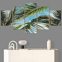 SIGNWIN 5 Panel Canvas Wall Art Tree Against Sky III for Home Decorations Ready to Hang - 60