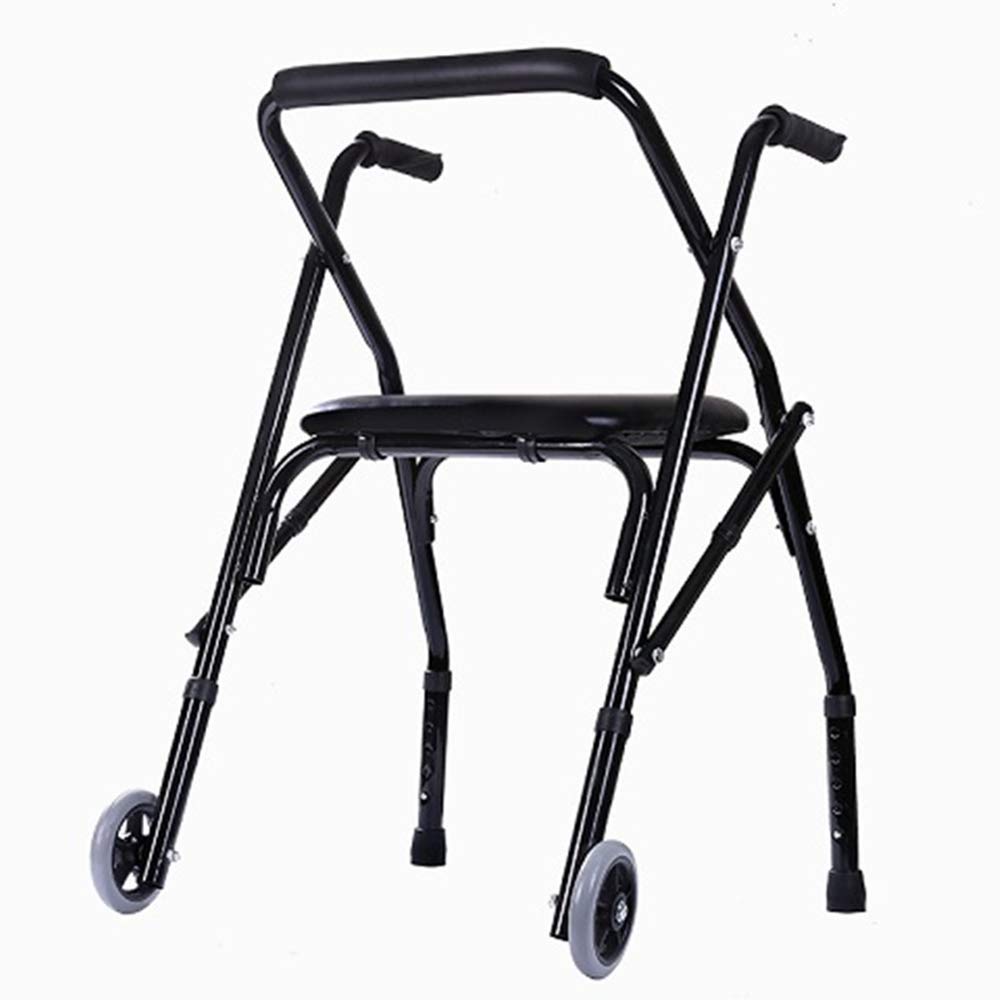 Składany Chodzik Typu Rollator Chodziki Typu Rollator, Pomoc W Poruszaniu Się, Rama Do Chodzenia Z Wyściełanym Siedziskiem I 2 Kółkami, Lekki Składany Chodzik Z,