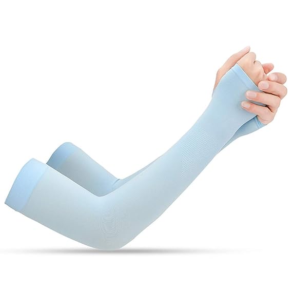 Kandid Sky-Blue Men and Women (Unisex) UV-Cut Pollution protection Arm sleeves_8