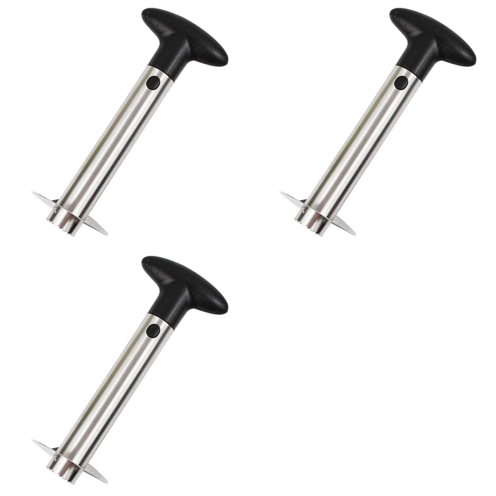 Hndhbfgrt 3X Stainless Steel Pineapple Peeler, Corer, Slicer, and Cutter - Easy Kitchen Tool for Effortless Fruit Preparation